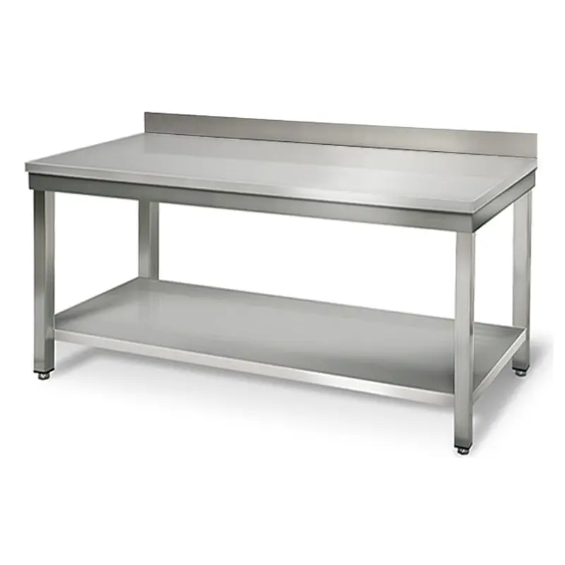 Table adosse en INOX-acier inoxydable