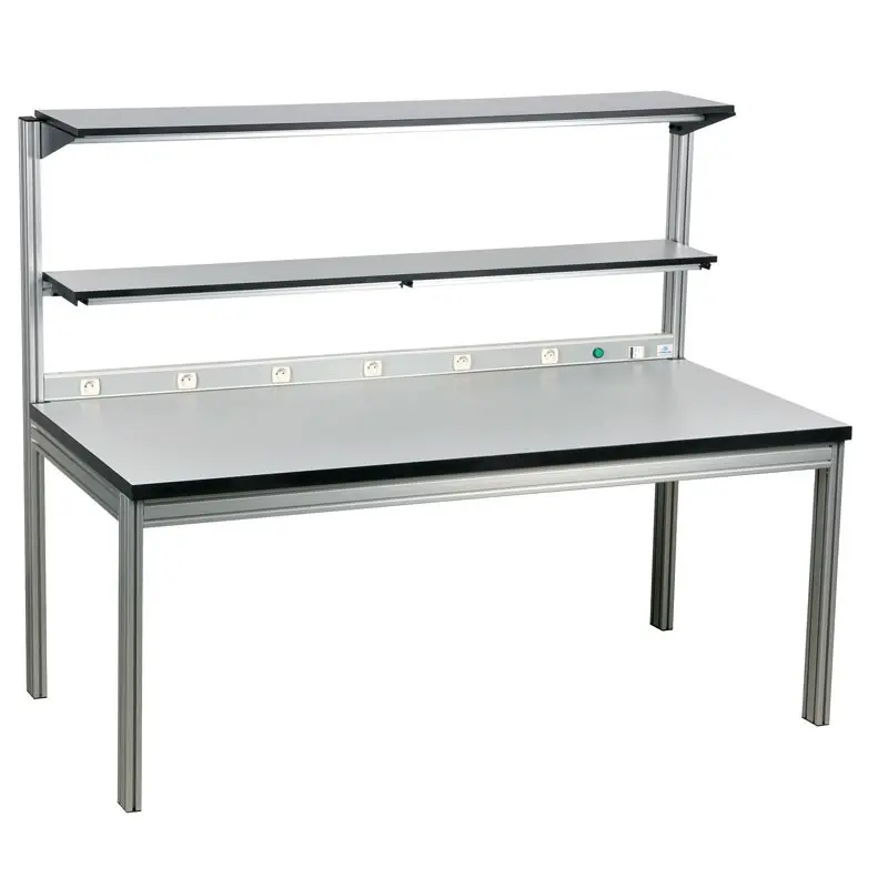 Table en profilé aluminium modulable  pour poste de travaille