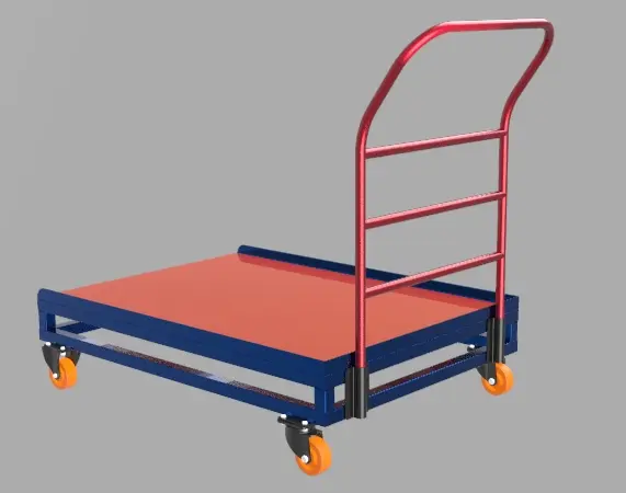 Chariot base roulante en acier